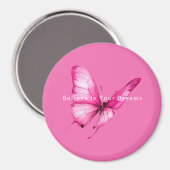 Aimant Papillon Rose Chic Féminin (Recto/Verso)