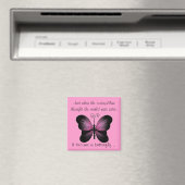 Aimant Papillon rose et noir (In Situ (Lave-vaisselle))