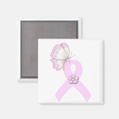 Aimant Papillon rose ruban (Recto/Verso)