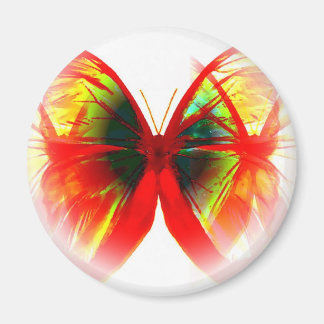 Aimant Papillon rouge