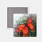 aimant papillon rouge (Recto/Verso)