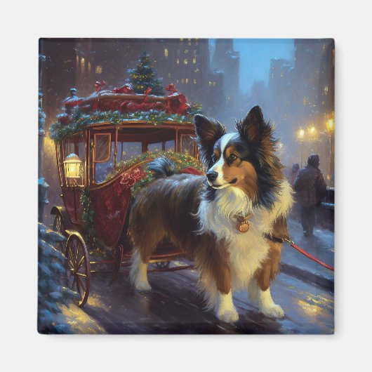 Aimant Papillon Saison des Fêtes de Noël (Devant)