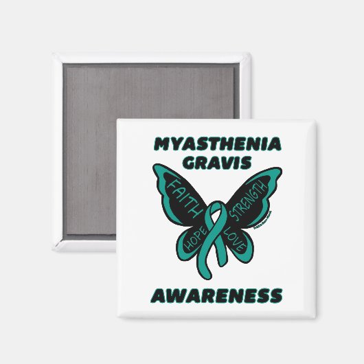 Aimant Papillon/sensibilisation...Myasthenia Gravis (Recto/Verso)
