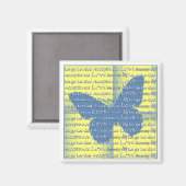 Aimant Papillon Slogan (Recto/Verso)