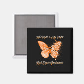 Aimant Papillon Son combat est mon combat Rsd Crps sensib (Recto/Verso)