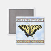 Aimant Papillon Southwest Yellow Swallowtail Blue Sky (Recto/Verso)