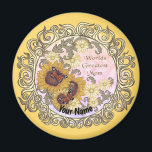 Aimant Papillon Sunflower Maman nom personnalisé<br><div class="desc">Papillon Tournesol maman nom personnalisé aimant par ArtMuvz Illustration. Correspondance vêtements de maman, t-shirts de maman, cadeaux de jour de mère pour Mère, grand-mère.Pour personnaliser cliquez sur "personnaliser ce modèle" puis modifier les champs fournis pour votre cadeau personnalisé. Vous pouvez ajouter votre nom ou ajouter du texte à la place....</div>