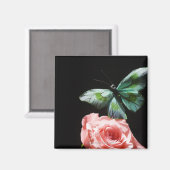 Aimant Papillon sur fleur (Recto/Verso)