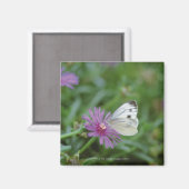 Aimant Papillon sur fleur (Recto/Verso)