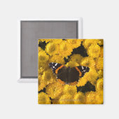 Aimant Papillon sur masques jaunes (Recto/Verso)