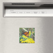 Aimant Papillon sur une fleur (In Situ (Lave-vaisselle))