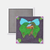 Aimant Papillon : une vision (Recto/Verso)