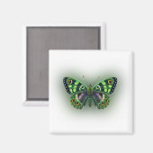 Aimant Papillon vert (Recto/Verso)