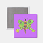 Aimant papillon violet (Recto/Verso)