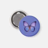 Aimant Papillon Violet Aquarelle Élégant (Recto/Verso)