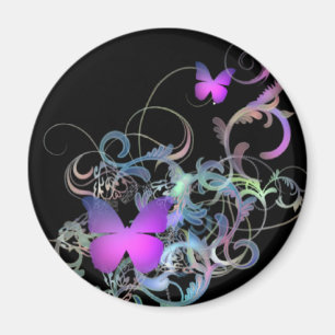 Aimant Papillon violet clair