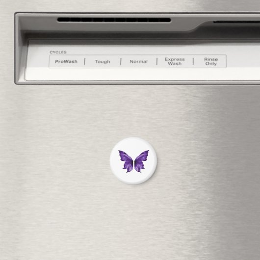 Aimant Papillon Violet Éthéré Die-Cut Esthétique (In Situ (Lave-vaisselle))