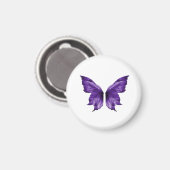 Aimant Papillon Violet Éthéré Die-Cut Esthétique (Recto/Verso)