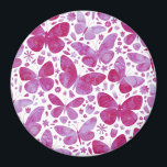 Aimant Papillons Aquarelle Magenta Rose<br><div class="desc">Peinture à papillon Magenta rose et blanc aquarelle.</div>