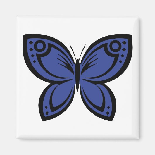 Aimant Papillons bijoux - Bleu (Devant)