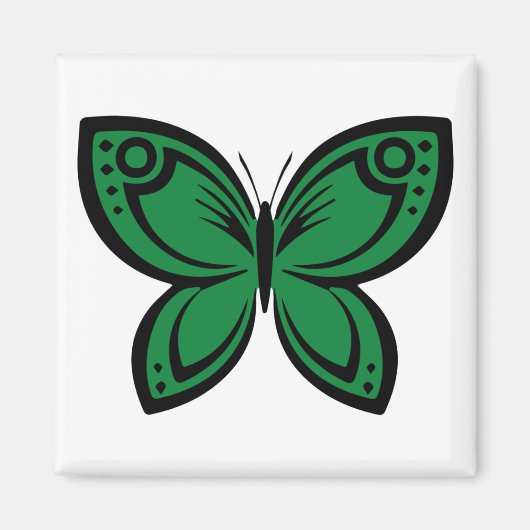 Aimant Papillons Bijoux - Vert (Devant)