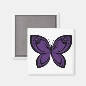 Aimant Papillons Bijoux - Violet (Recto/Verso)