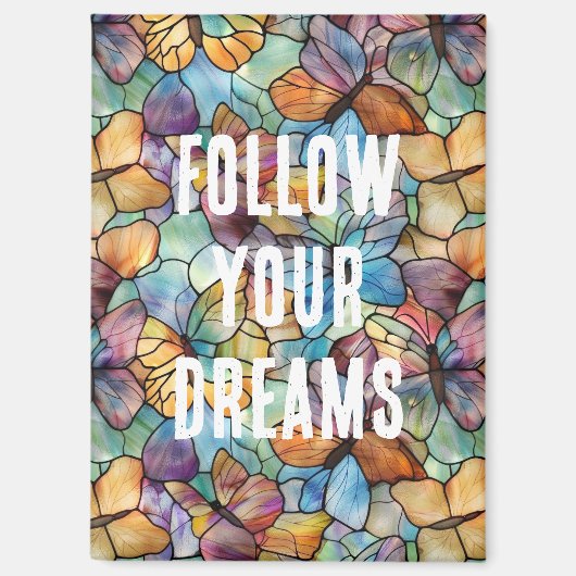 Aimant Papillons bleu turquoise orange violet (Recto)