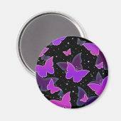 Aimant Papillons cosmiques en violet (Recto/Verso)