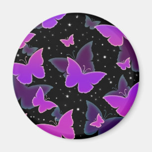 Aimant Papillons cosmiques en violet