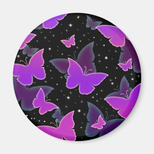 Aimant Papillons cosmiques en violet (Devant)