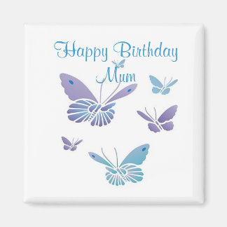 Aimant Papillons dansants, Bonne maman d'anniversaire