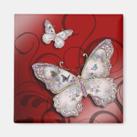 "Papillons de Parties scintillant" (rouge) par Che