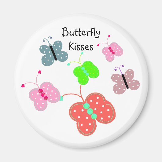 Aimant Papillons de toutes les couleurs Baisers (Devant)