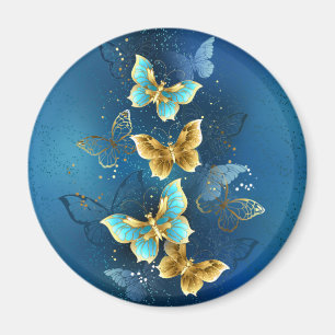 Aimant Papillons dorés