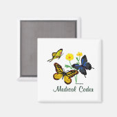 Aimant Papillons Médicales (Recto/Verso)