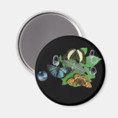 Aimant Papillons sur Feuille (Recto/Verso)