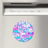 Aimant Papillons, violet et turquoise (In Situ (Lave-vaisselle))