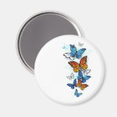 Aimant Papillons volants Morpho et Monarch (Recto/Verso)
