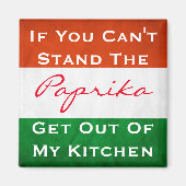 Aimant Paprika hongroise avec drapeau (Devant)