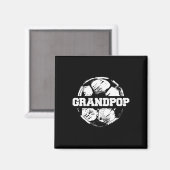 Aimant Papy de foot Papy Ll Split Drôle de grand-père foo (Recto/Verso)