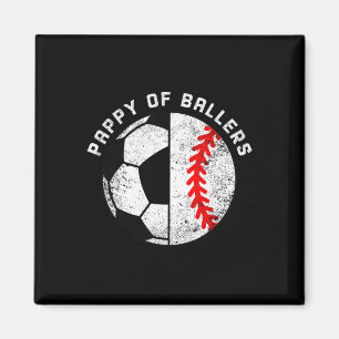 Aimant Papy des Ballers Drôle de Footballeur Baseball Pap