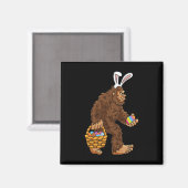 Aimant Pâques Bigfoot Avec Panier Oeufs Fun Boys Enfants  (Recto/Verso)