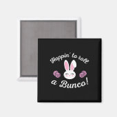 Aimant Pâques Bunco Hoppin Roulez Un Bunco Dice Bunny (Recto/Verso)