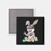Aimant Pâques Bunny Gamer Amusants OEufs Jeu Jeu Joueur E (Recto/Verso)