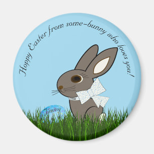 Aimant Pâques chanceuse de quelqu'un qui t'aime !Lapin