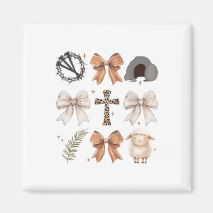 Aimant Pâques chrétienne Il Est Ressuscité Croire Foi Coq