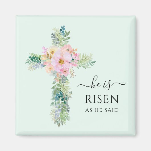 Aimant Pâques Il est Ressuscité Aquarelle Aquarelle Aiman (Devant)