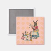 Aimant Pâques Lapin Poule Lapin Œufs (Recto/Verso)