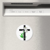 Aimant Pâques Lys et Croix (In Situ (Lave-vaisselle))