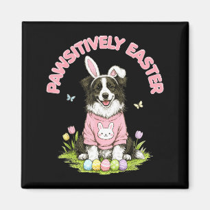 Aimant Pâques positivement border collie oreilles de lapi